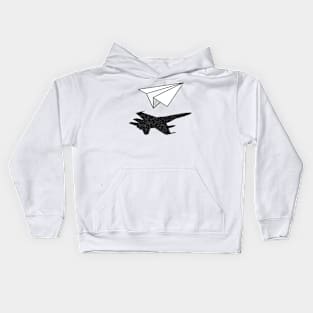 Paper Plane Fighter Jet Kids Hoodie